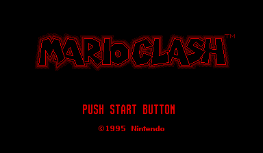 Mario Clash title screen for Virtual Boy